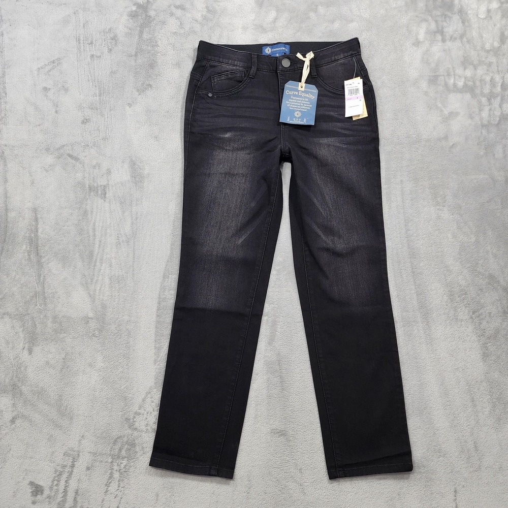 NEW Democracy Jeans Womens‎ 6 Black Absolution High Rise Skinny Stretch Denim